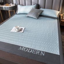 南极人 乳胶凉席三件套家用冰丝席 modern-宾利蓝 1.8米凉席+枕套1对
