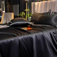 南极人空调被 凉感冰丝夏被可水洗机洗夏凉被 换种生活  魅惑黑 150*200cm 单夏被