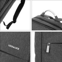 LOCK&LOCK乐扣乐扣双肩包背包商务休闲15.6英寸电脑包 灰色