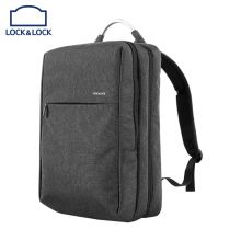 LOCK&LOCK乐扣乐扣双肩包背包商务休闲15.6英寸电脑包 灰色