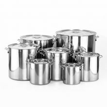 巨博(JOBO) 不锈钢桶98L 商用汤桶水桶带盖大容量汤锅直径50cm装水约196斤TT50XC