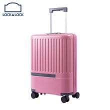 LOCK&LOCK乐扣乐扣拉杆箱行李箱 静音万向轮登机箱 旅行箱 磨砂果酒粉色 24寸