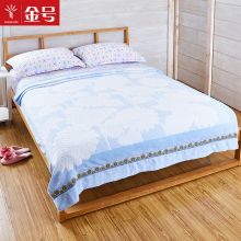 金号新疆棉花家纺毛巾被纯棉夏被空调毯 浅蓝色G4006W 210*165cm
