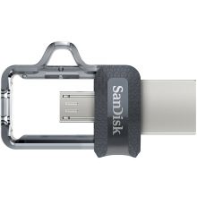 闪迪(SanDisk) SDDD3-064G-Z46 64GB Micro USB3.0 U盘 DD3酷捷 黑色 读速150MB/s  安卓手机平板三用