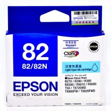 爱普生 EPSON r290 R390 tx820fw R270 82N t082墨盒 T0825淡青色
