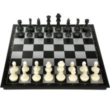 国际象棋初学者培训比赛专用便携式棋盘高档黑白棋子 大号4812B黑白色