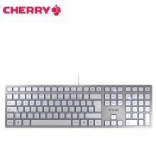 CHERRY樱桃 KC6000SLIM 超薄有线键盘 便携降噪巧克力键盘纤超薄 银色