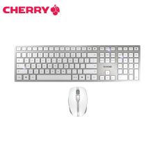 CHERRY樱桃 DW9000 SLIM 蓝牙无线双模连接充电式超薄键盘套装 银色