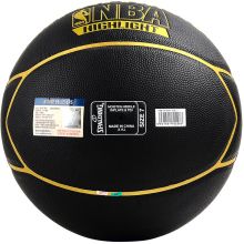 斯伯丁Spalding 室内外NBA比赛篮球黑色PU材质金色蓝球 74-634Y
