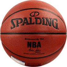 斯伯丁SPALDING NBA比赛PU材质篮球室内外成人儿童 蓝球 74-608Y