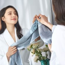 洁丽雅（Grace） 8992 毛巾家纺 简爱纯棉舒适毛巾3条装 76*35cm 兰色+紫色+棕色 115g