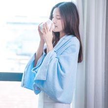 洁丽雅（Grace）毛巾家纺 新疆长绒棉纯棉素色浴巾 320g 140*70cm