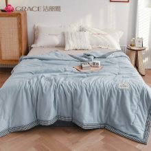 洁丽雅 （grace）可水洗空调被夏凉被 水洗棉纯色夏被 150*200cm