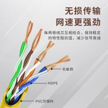 纤飞 超五类非屏蔽网络跳线工程级无氧铜高速CAT5e类网线工程 XF- W7501 蓝色 3米
