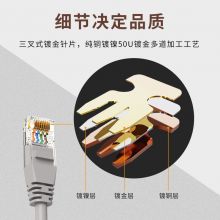 纤飞 超五类非屏蔽网络跳线工程级无氧铜高速CAT5e类网线工程 XF- W7501 蓝色 3米