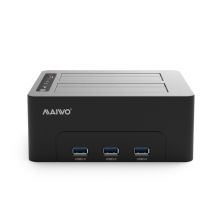 麦沃（MAIWO）K3082H USB3.0外置3.5/2.5英寸串口机械/固态双硬盘位带HUB硬盘拷贝机 黑色