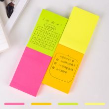 得力(deli)12本1200张荧光彩色便利贴76*51mm 9084