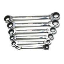 史丹利STANLEY 6件公制双梅花双向棘轮快扳套装 双头呆扳手汽修工具 TK920-23C