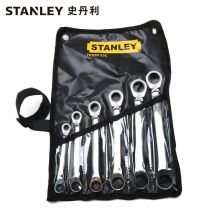史丹利STANLEY 6件公制双梅花双向棘轮快扳套装 双头呆扳手汽修工具 TK920-23C