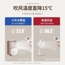 斗禾（DOUHE）桌面USB迷你冰雾电风扇 充电款DH-KTS04L 西柚粉