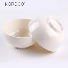 KORDCO 密胺小碗酒店餐具摆台碗 仿瓷家用米饭碗圆形 米白色 4.4英寸11*5.5CM