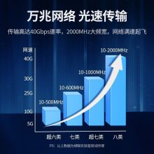 绿联 八类万兆网线高速箱线CAT8类纯铜双屏蔽工程级网络连接线 305米 NW151