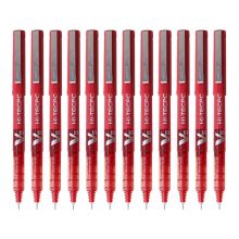百乐(PILOT)BX-V5 直液式中性水笔 红色0.5mm 12支装