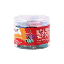 益而高（EAGLE）彩色长尾夹燕尾夹子金属文件夹票据夹 19mm40只/筒TY145-CP