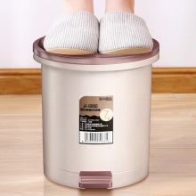 家杰优品 脚踏垃圾桶 7L 带盖塑料桶 内外双桶  JJ-GB150