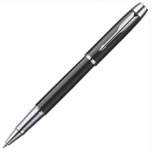 派克(PARKER) IM系列 纯黑丽雅白夹宝珠笔/签字笔 0.7mm笔尖