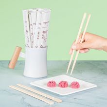 优奥 连体双生竹筷一次性筷子80双装 独立卫生纸袋包装+外袋精包装聚餐专用