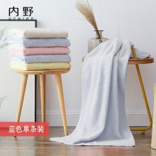 内野（Uchino）新棉花糖浴巾女大浴巾纯棉柔软舒适蓝灰色浴巾