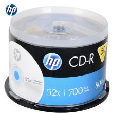 惠普（HP） CD-R 光盘/刻录盘 空白光盘 52速700MB 桶装50片
