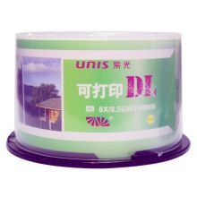 紫光（UNIS）DVD+R DL 可打印光盘 8速8.5G  桶装50片