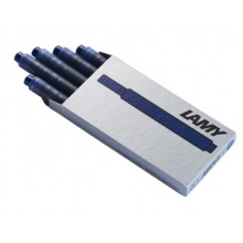 凌美(LAMY)T10钢笔一次性墨囊芯 蓝黑色5支装