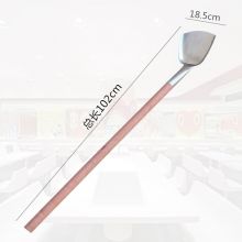 加厚加长不锈钢大锅铲大铁锹炒大锅菜铲子 18cm 【木柄】大铲头