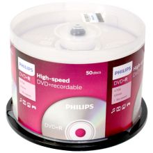 飞利浦（PHILIPS） DVD+R空白光盘/刻录盘 16速4.7G 桶装50片