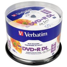 威宝 DVD+R DL8.5g空白可打印光盘50片装D9刻录盘8g光碟 50片一盒+一支记号笔