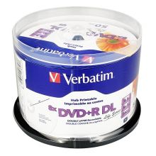 威宝 DVD+R DL8.5g空白可打印光盘50片装D9刻录盘8g光碟 50片一盒+一支记号笔