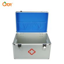 科洛（CROR） TZ-001 铝合金急救箱带药品车载应急药箱含药套装 16寸大型急救箱 加强升级急救套装
