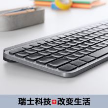 罗技 MX Keys无线蓝牙键盘 超薄全尺寸 智能背光 深灰色