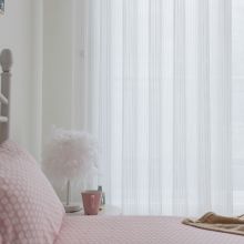 一米 纯色窗帘纱帘布料北欧现代简约 维可利奥纱 白纱 一米挂钩