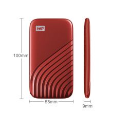 西部数据(WD)2TB Type-C移动硬盘（PSSD）My Passport随行SSD版 星火红WDBAGF0020BRD-CESN 防摔 加密 自动备份 Nvme