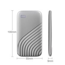 西部数据(WD)2TB Type-C移动硬盘（PSSD）My Passport随行SSD版 星河银WDBAGF0020BSL-CESN 防摔 加密 自动备份 Nvme