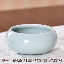 笔洗三件套文房四宝套装毛笔洗笔缸茶洗水洗砚台大号 杏色 弟粉三脚笔洗
