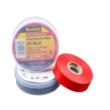3M 电工胶带Scotch 35#优质相色PVC电气绝缘胶带红色单卷装
