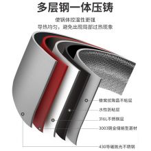 炊大皇 平底锅不粘锅26cm 316L不锈钢煎盘可用不锈钢锅铲电磁炉燃气煤气灶明火通用 B50205