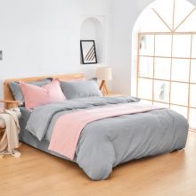 内野UCHINO 全棉素雅四件套床单款亲肤柔软家用1.5米/1.8米通用 灰色