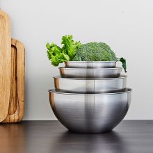 京东京造 JZDD-004 洗菜盆304不锈钢厨房家用洗菜洗米 打蛋盆料理盆 四件套装