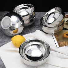 贝瑟斯 不锈钢碗 6只装12CM家用饭碗汤碗餐具 双层隔热防烫